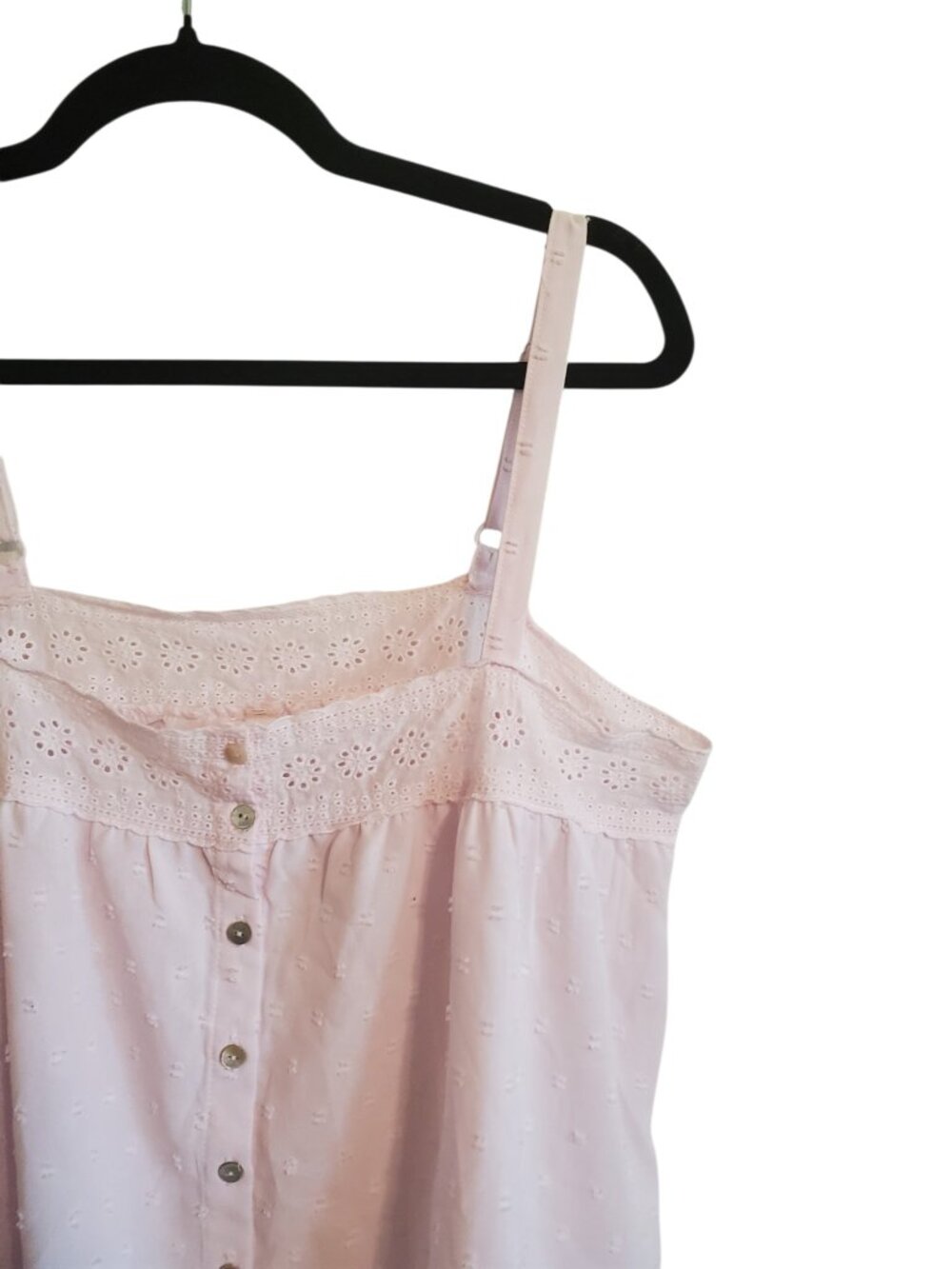 Laura Ashley Y2K Front Button Lace Eyelet Cami Top XL - Picture 4 of 15